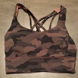 Lululemon Camo Sports Bra Size 6 NWOT.